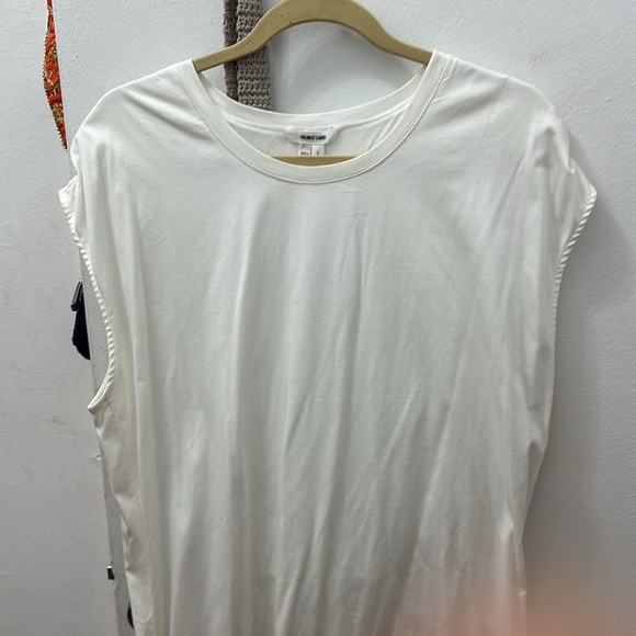HELMUT LANG - white chic versatile sleeveless dress size L - Picture 3 of 5